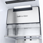 LG GSGV81PYLL Side by Side Kühlschrank, Klasse E, 635 L, Instaview, Kühlschrank mit Gefrierfach, Eis-, Crushed Ice- Wasserspender, Total NoFrost, Smart Inverter Kompressor, Wi-Fi