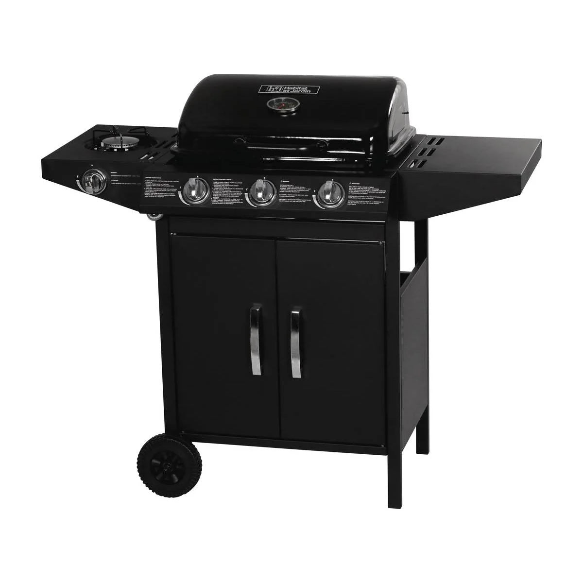 Barbacoa A Gas "festa 4" - 4 Quemadores (1 Lateral) - 10.5kw - Negro