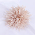 Spiky Petal Pom Fabric Flower Applique - Khaki 8.5cm