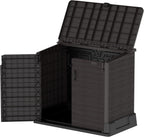 Duramax - Arcón cubre cubos exterior - 850 L - PVC - color marrón