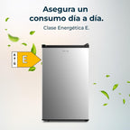Cecotec Congelador Vertical Sobremesa 87L Bolero CoolMarket TF 87 Inox. 83,6 cm de Altura y 50,6 cm de Ancho, Bajo Consumo, Puerta Plana y Reversible, Diseño Compacto, Blanco