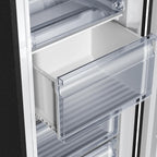 CHiQ Congelador Vertical No frost 166L,FSD166NE4E, Cajones XL, Control de Temperatura Electrónico, Puertas Reversibles, Silencioso, Ice Box, Color Inox Negro, Clase Energética E