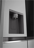 LG GSGV81PYLL Side by Side Kühlschrank, Klasse E, 635 L, Instaview, Kühlschrank mit Gefrierfach, Eis-, Crushed Ice- Wasserspender, Total NoFrost, Smart Inverter Kompressor, Wi-Fi