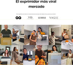 One exprimidor de naranjas electrico automatico | Tu zumo listo en menos de un minuto con solo pulsar un botón - orange juicer machine hecha en España | Más Rápida. Más Limpia. Mejor (NEGRO)