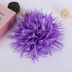 Spike Petal Pom Fabric Flower with Beads - Sky Blue 18CM