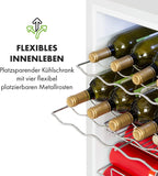 Klarstein Mini Kühlschrank mit Glastür für Zimmer, Getrnkekühlschrank mit Verstellbaren Ablagen, Kleiner 80 Liter, Indoor/Outdoor Kühlschrank Leise