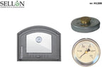 Sellon24® H1208 - Puerta de horno de hierro fundido