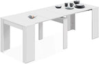 Mobelcenter - Mesa de Comedor Consola Extensible, Mesa para Salón recibidor o Cocina, Mesa Fuelle Extensible, Color Cemento (1127)