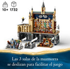 Harry Potter Castillo de Hogwarts: Gran Comedor de la Escuela de Magos de Juguete, 11 Minifiguras Incluidas Hermione Granger y Ron Weasley, Regalo para Niños y Niñas de 10 Años o Mas 76435