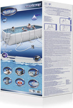 BESTWAY 56456 - Piscina Desmontable Tubular Power Steel, Depuradora de cartucho de 2.006 litros/hora, 412x201x122 cm