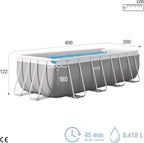 INTEX 55243 - Piscina Desmontable Rectangular con depuradora Prism Frame