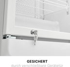 Bomann Kühlschrank mit Glastür | Getränkekühlschrank abschließbar | 6 höhenverstellbare Ablagen | 30kg je Ablage | 347 Liter | Kühlschrank groß | Flaschenkühlschrank m. LED-Licht | KSG 7351 schwarz