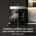 Cecotec Horno Integrable Multifunción 70L Bolero Hexa M236000 Line Time. 2800W, 6 Funciones, Temporizador, Steam Base XXL, Steam Assist, Steam EasyClean, Cooling Fan, Modo Defrost, Eco, Convección