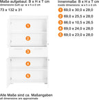 trendteam smart living Armario Alto para baño Amanda, 73 x 132 x 31 cm, en Blanco y Blanco de Brillo Intenso con cajón y abundante Espacio de Almacenamiento