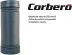 Corberó - Campana Decorativa | NYASA9000B | 90 cm | 3 Velocidades, Control Touch, Caudal 1000 m3/h | Cristal Negro