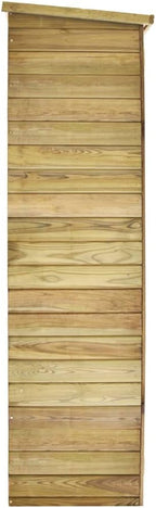 Tidyard Caseta Herramientas Jardín 4 Estantes de Apoyo Gabinete Caseta Herramientas Cobertizo Armario Exterior Madera Jardín Pino Impregnada 123 x 50 x 171 cm
