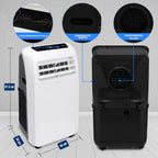 SereneLife Mini Klimaanlage mobil, 3-in-1 mobiles Klimagerät mit Abluftschlauch – Luftkühler, Luftentfeuchter & Ventilator, Air conditioner – 9.000 BTU, 1,5L Feuchtigkeit/Stunde, kühlt Räume bis 42 m2