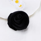 Velvet Rolled Rose Fabric Flower Applique - Product Detail Photo 4