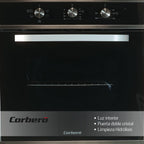 Corberó - Horno convección 70L | CCHM603X | 60x60x58 cm |Convencional con 4 Programas | Luz Interior | Limpieza Hidrólisis | Puerta Doble Cristal | 2100W | Negro perfil Inox