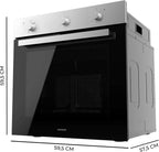 Cecotec Horno Integrable Multifunción 70L Bolero Hexa M236000 Inox Time. 2800W, 6 Funciones, Temporizador, Steam Base XXL, Steam Assist, Steam EasyClean, Cooling Fan, Modo Defrost, Eco, Convección