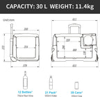 Alpicool CF55 55 Liter Kühlbox 12V tragbarer Mini-Kühlschrank elektrische Gefrierbox klein Gefrierschrank für Auto Camping, LKW, Boot und Steckdose mit USB-Anschluss, -20℃ bis 20℃