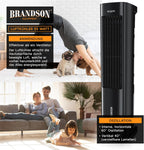 Brandson - Luftkühler mit Wasserkühlung 5 in 1 - Verdunstungskühler, Luftbefeuchter, Ventilator & Luftreiniger, mobile Klimaanlage ohne Abluftschlauch - Preisträger 2025 - leise - 5L Wassertank