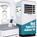 Monzana lokale Klimaanlage MZKA2000 Mobil Abluftschlauch 7000BTU 3in1 750W 24h Timer 25qm Fernbedienung Luftentfeuchter Rollladenkit Klimagerät