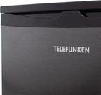 TELEFUNKEN Kühlschrank ohne Gefrierfach | Freistehend | 135 Liter Nutzinhalt | Kühlschrank klein mit Gemüsefach | LED-Beleuchtung | Türanschlag wechselbar | C-135-100-W weiß