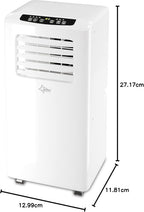 SUNTEC Mobiles Klimagerät Impuls 2.6 Eco R290 – Klimaanlage mobil und leise mit Abluftschlauch – Kühler & Entfeuchter für Räume bis 34 qm – Mobile Kühlung für Wohnung & Büro – 9.000 BTU | 2600 Watt