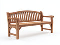 Banco de jardín de madera maciza 160x60x90cm - Madera natural - Diseño tradicional
