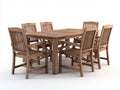 Conjuntos de comedor de jardín de madera 180x90x75 cm - marrón - diseño natural exterior