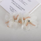 Beaded Organza Fabric Flower Hair Accent - Product Detail Photo 3