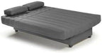 SHIITO | Sofá Cama 3 Plazas con Arcón - Modelo Trevor- Apertura Clic-Clac | 100x193x100 cm | 2 Cojines Incluidos | Color Gris Oscuro Comodidad | Comodidad con Estilo