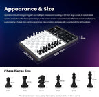 Chessnut EVO AI Chessboard - Motor Maia Integrado, BOT de ajedrez Personalizable, reconocimiento Completo de Piezas, soporta Plataformas Principales, diseño Inteligente Todo en uno