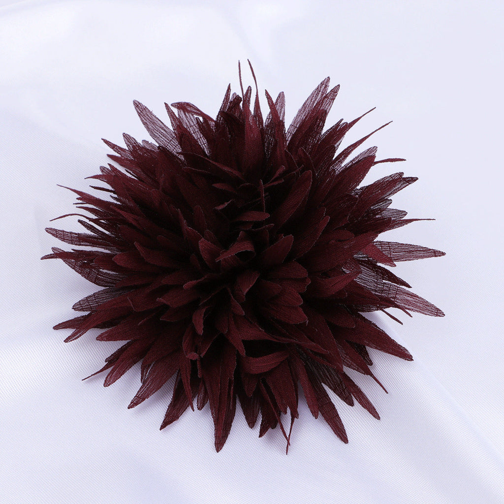 Spiky Petal Pom Fabric Flower Applique - Product Detail Photo 1
