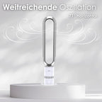 Zilan Turmventilator energiesparender BLDC Motor mit Fernbedienung Ventilator energiesparend oszillierend sehr leise Design Standventilator 10 Stufen Säulenventilator mit Kühlung Tower Fan