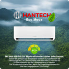 HANTECH Split aire acondicionado 12000 BTU H-PRO función de calefacción y refrigeración, filtro de aire, WIFI, material de montaje