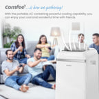 Comfee Mobiles Klimagert Easy Cool 2.0, 7000 BTU 2,0kW, Kühlen&Ventilieren&Entfeuchten, Raumgre bis 68m(25㎡), APP-Steuerung/Alexa/Google Home/IFTTT, Mobile Klimaanlage mit Abluftschlauch