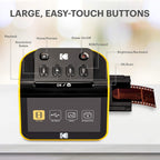 KODAK Slide N SCAN Film und Slide Scanner mit 5 Zoll LCD-Bildschirm, Schwarz
