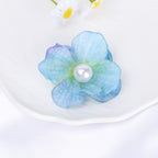 Ombre Petal Fabric Flower with Pearl Center - Product Detail Photo 4