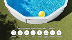 Piscina de Acero Elevada,Redonda con Aspecto Acero Blanco. Piscinas Desmontables para Jardín 550 x 132 cm - Piscina Gre KITPROV508 Atlantis.