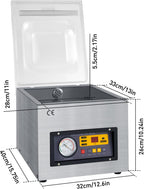 Máquina de Envasado al Vacío Profesional DZ-260 - Selladora Industrial de Película 220V - Dispositivo de Vacío de Acero Inoxidable