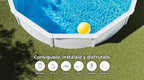 Piscina de Acero Elevada,Redonda con Aspecto Acero Blanco. Piscinas Desmontables para Jardín 240 x 120 cm - Piscina Gre KIT300ECO Fidji.