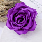 Classic Satin Rose Fabric Flower Applique - Product Detail Photo 1