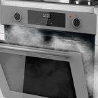 Cecotec Horno Multifunción Integrable 60cm Bolero Hexa M226000 Glass Grey A. 2800W, 72L, 7 Funciones, Modo Grill, Fan Assisted Grill, Modo Convección, Defrost, Steam Base X2, Steam EasyClean y Assist