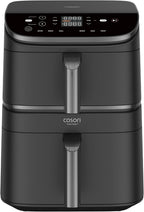 Cosori Turbo Tower Freidora de Aire10,8L con Cesta Verticales, Cocción en 3 Niveles que Ahorra Espacio, 2630 W, 6 funciones, 2 DC Motores, Más de 50 Recetas Completas en Línea