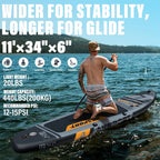 AKSPORT Tabla hinchable de surf de remo, tabla de surf hinchable con todos los accesorios, diseño ancho y estable, tabla antideslizante, tabla de remo para jóvenes y adultos