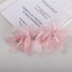Beaded Organza Fabric Flower Hair Accent - Product Detail Photo 1