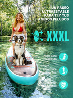 Niphean (Extra Grande) Tabla Paddle Surf Hinchable para 2+1 Personas/Familia, Paddle Surf con (Apto para Principiantes) Aleta Equilibrada, Funda Waterproof, Sup Board para Adultos, Regalo