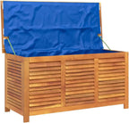 Baul Almacenaje de Madera de Acacia, Baul Almacenamiento, Banco Almacenaje, Caja de Almacenamiento de Jardín, para Interior y Exterior, 113 x 50 x 56 cm